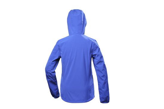 Lady′s Sports Outdoor Bright Blue Nylon Hoodie Jacket