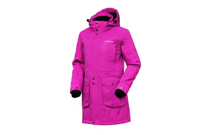 Lady′s Long Waterproof Melange Purple Padded Windbreaker Winter Jacket