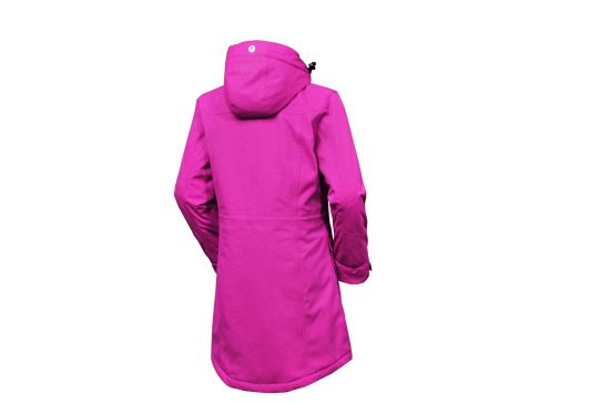 Lady′s Long Waterproof Melange Purple Padded Windbreaker Winter Jacket